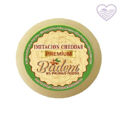 QUESO ALMENDRA IMITACION CHEDDAR REDONDO BANDEM PRUNUS